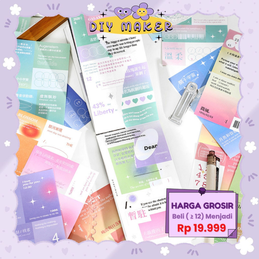 

DM Deco Paper Kertas Deko Buku Jurnal Art Paper Motif Borrow A Piece Of Moonlight 30 Sheets - MB07