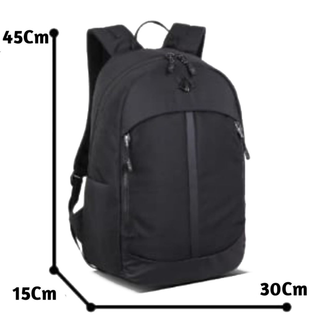 Ransel Alto pria hitam tas sekolah Backpack 75157