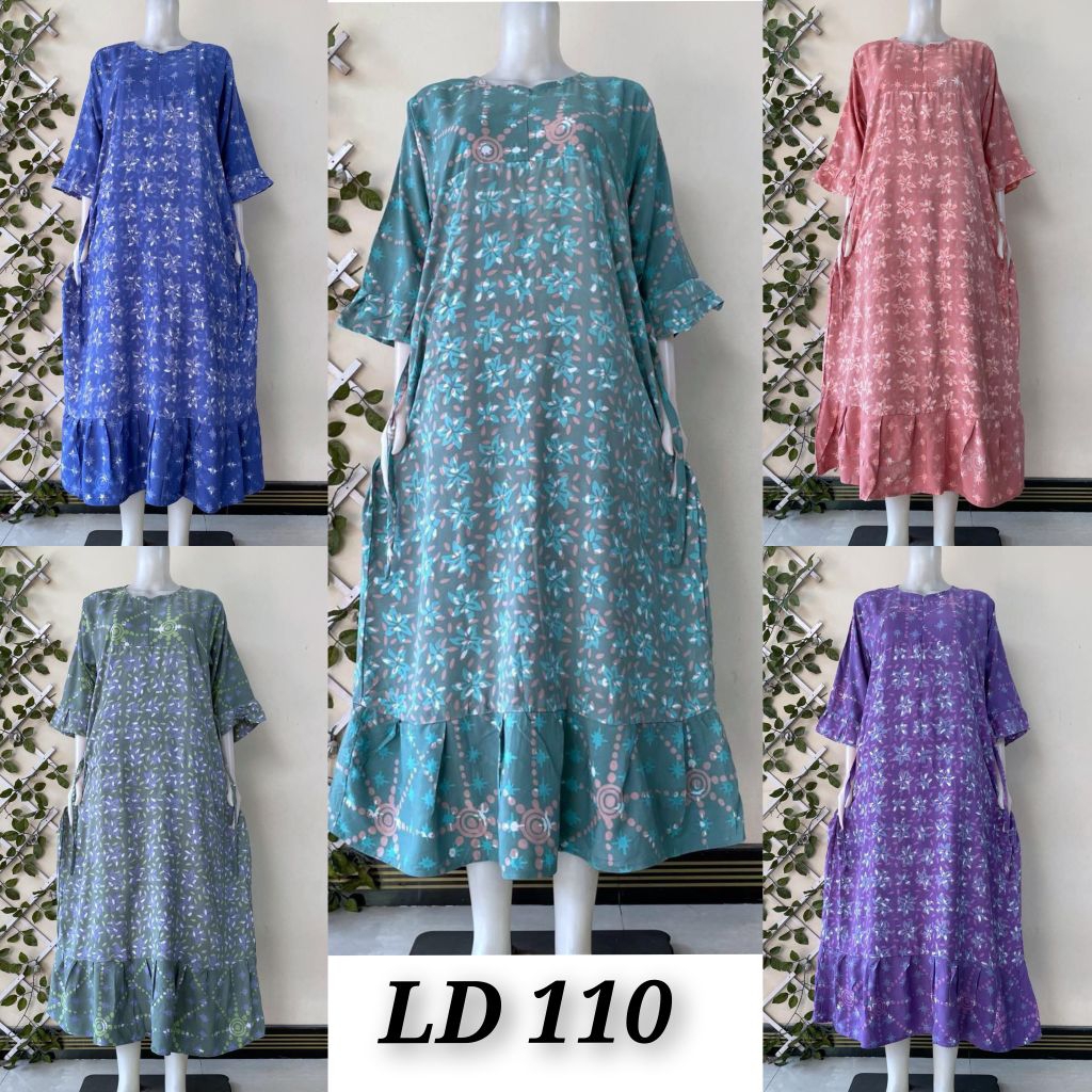 Daster Batik Panjang Ukuran Standar LD 110 Kain Rayon Samitex Super Adem