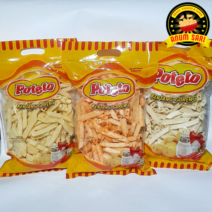 

POTETO POTATO Stik Kentang Gurih Renyah 200g (3 Rasa Original, Balado, Jagung Bakar) - Anum Sari
