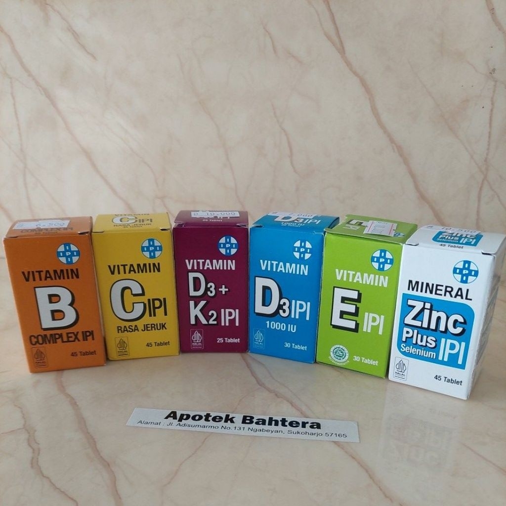 Vitamin IPI, A BCOMPLEX, C, D3, D3 K2, E, ZINC