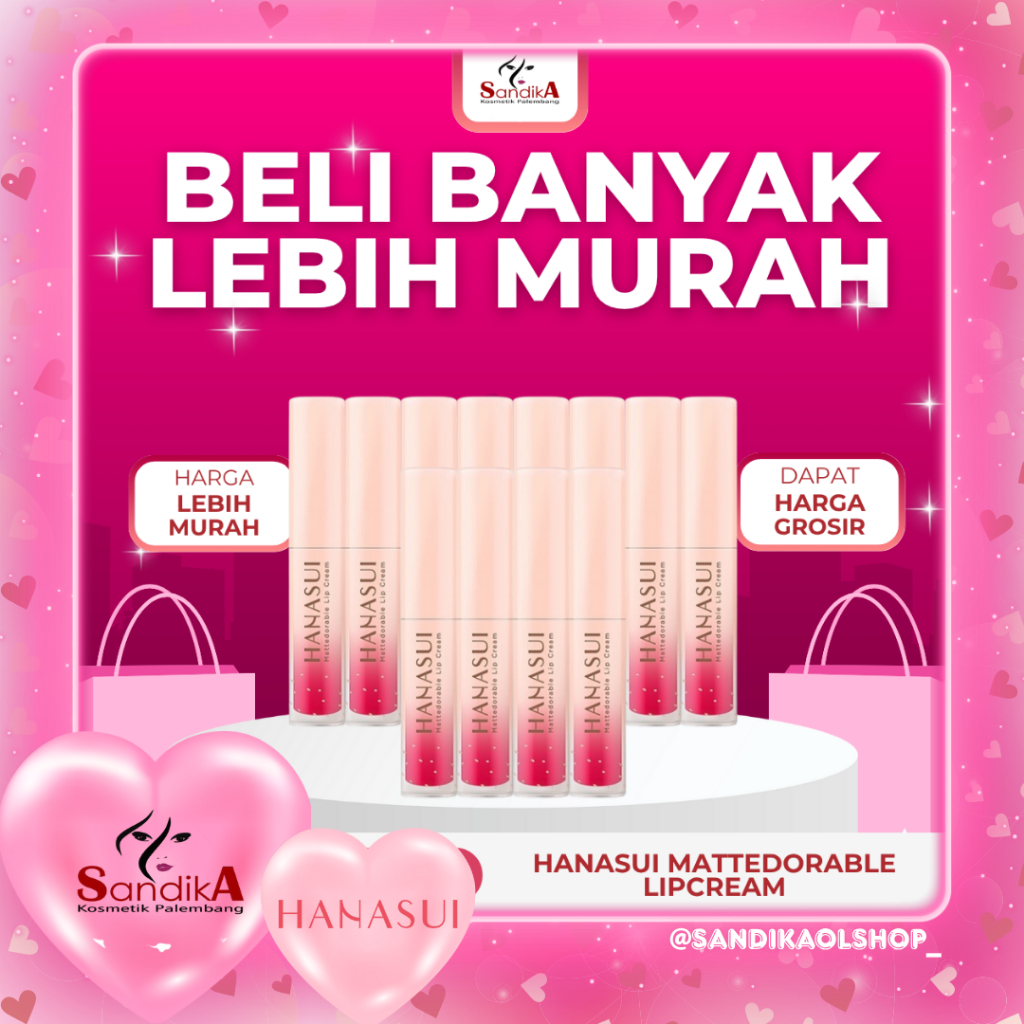 (GROSIR)Hanasui Mattedorable Lip Cream 1BOX