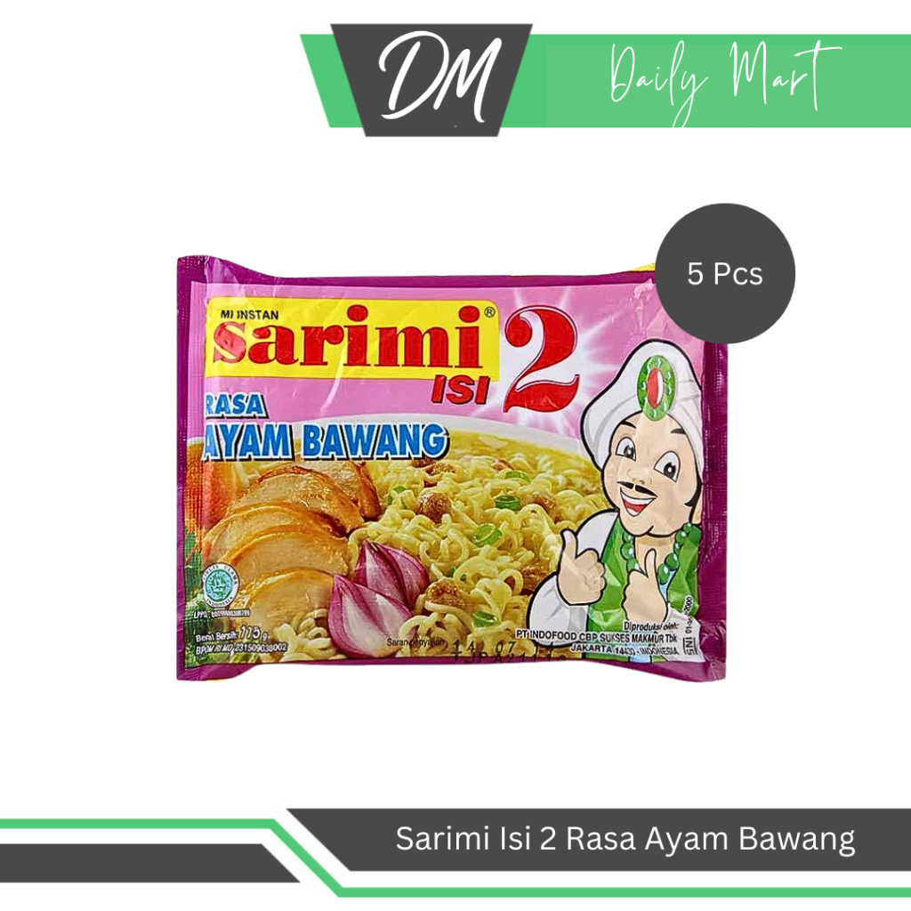 

Sarimi Isi 2 Rasa Ayam Bawang (Harga Per 5 Pcs) - Mie Instan Enak Murah Besar