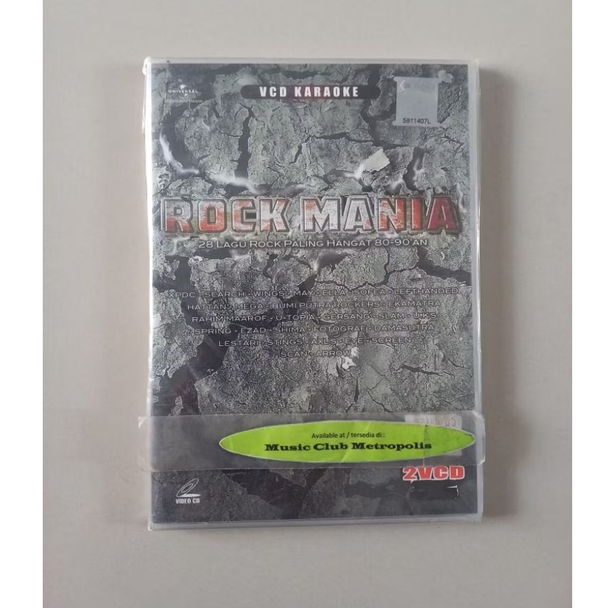 VCD KARAOKE V.A - ROCK MANIA (2VCD) IMPORTED MALAYSIA