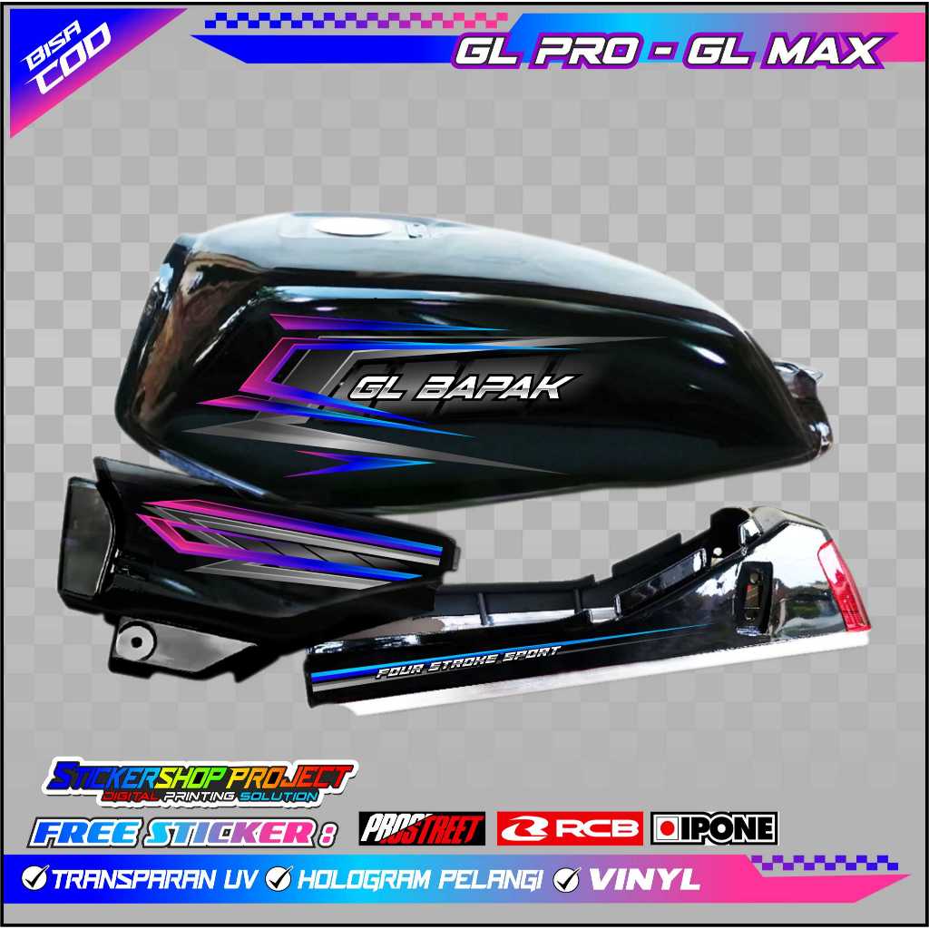 STRIPING VARIASI HONDA GL PRO - GL MAX / STICKER LIST VARIASI MOTOR GL PRO - GL MAX
