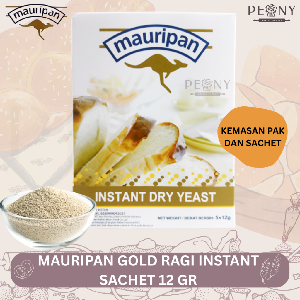 

MAURIPAN GOLD DRY YEAST KEMASAN 12 GR/MAURIPAN GOLD RAGI INSTANT 12 GR