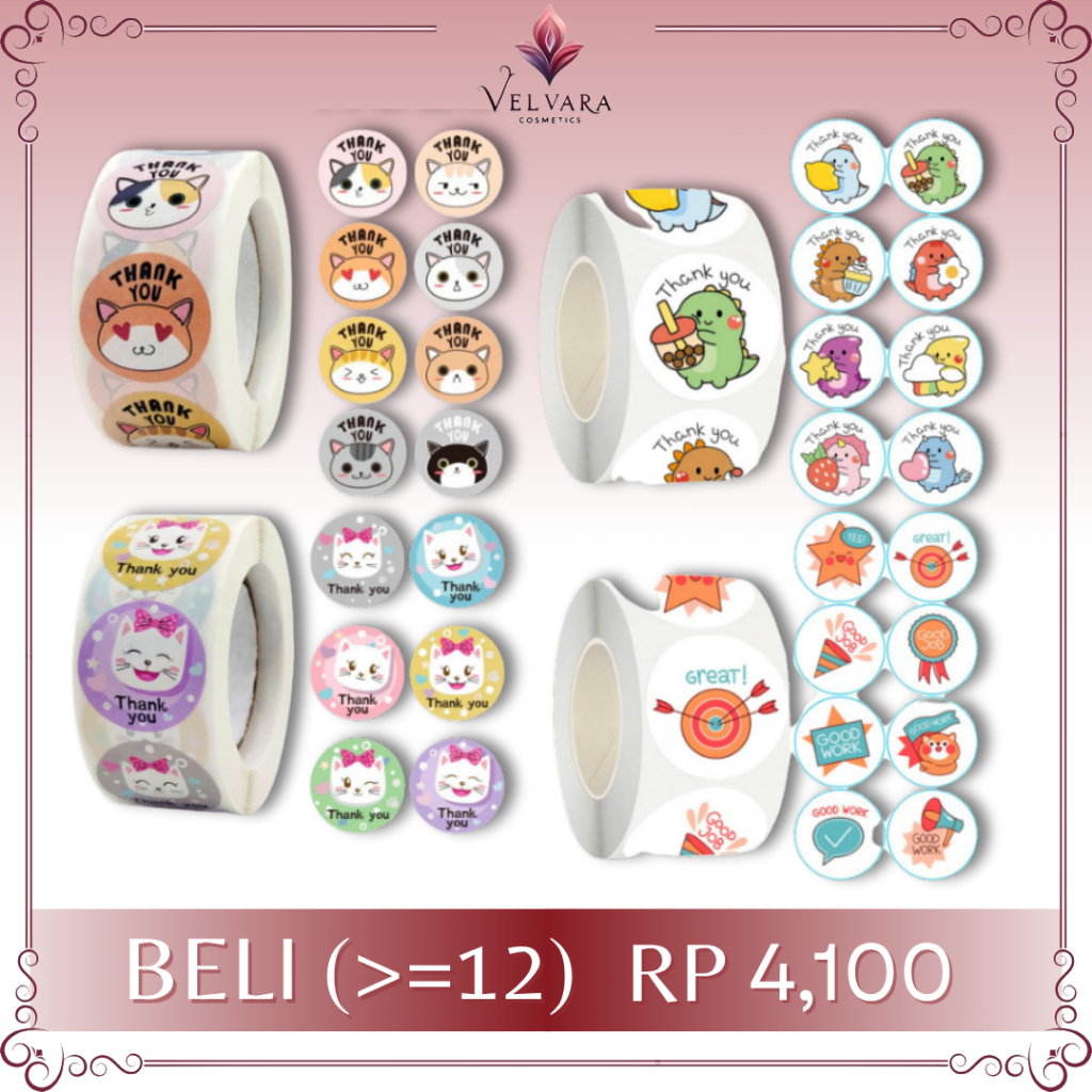 

500 Pcs Stiker Karakter Lucu Bentuk Bulat Ukuran 2.5cm Cocok Untuk Dekorasi Label & Kemasan ST001