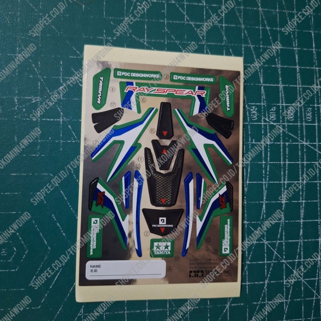 Tamiya Sticker Ray Spear Ori Tamiya