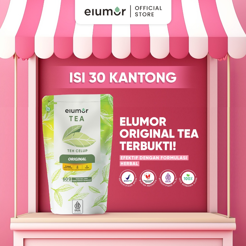

Teh Hijau Pelangsing Isi 30 Kantong Elumor Original | Teh Diet Herbal untuk Menurunkan Berat Badan
