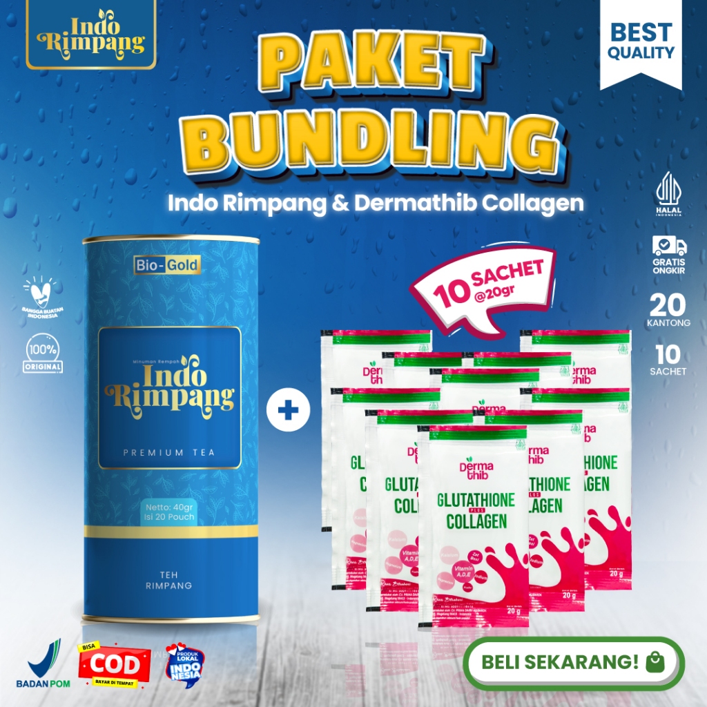 

Paket Slim & Glowing Teh Rimpang Detox + Collagen Drink BPOM