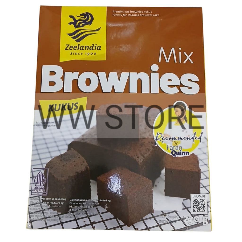 

Premiks untuk membuat kue bronis kukus halal MUI Zeelandia Mix Steamed Brownies 230g