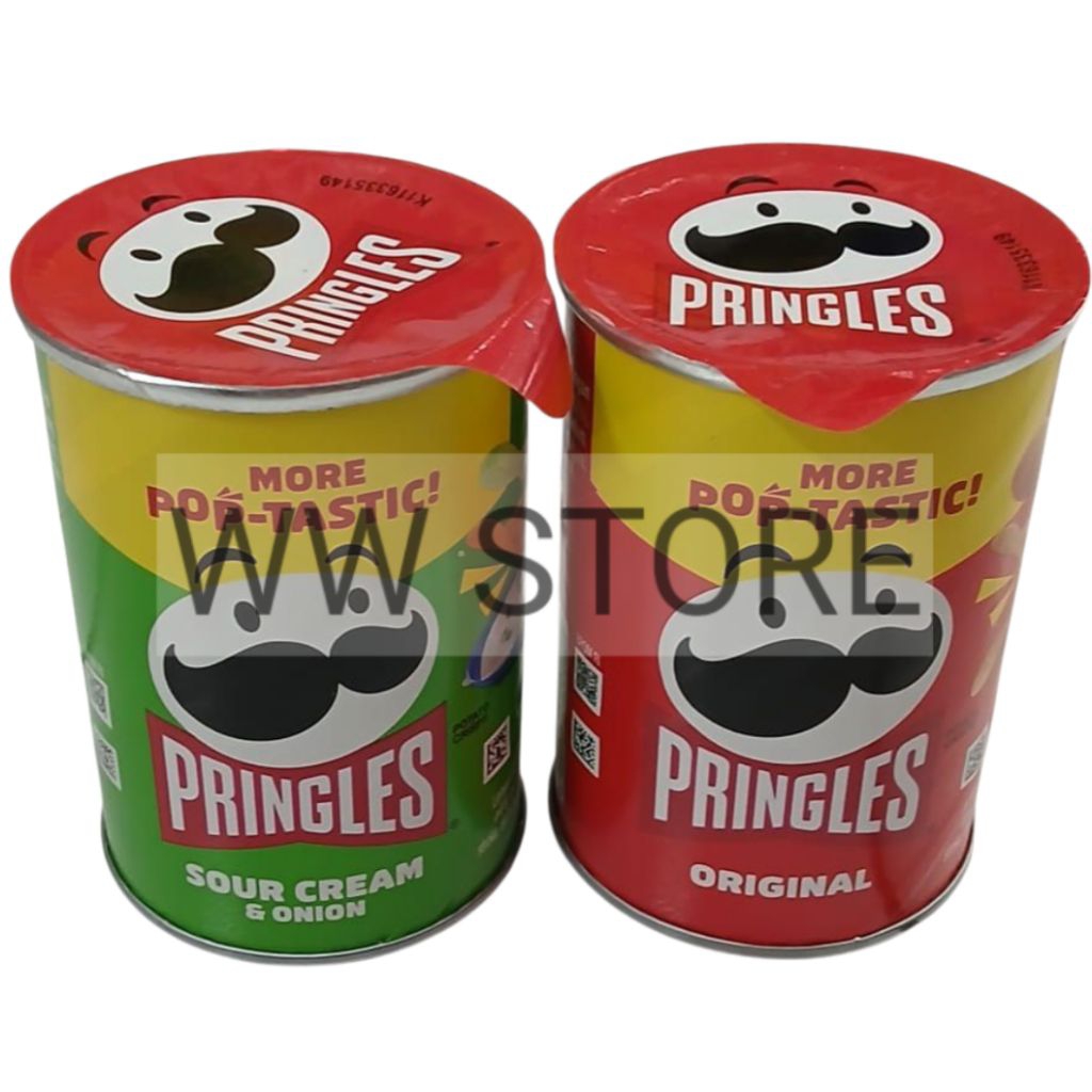 

Cemilan snek makanan ringan kripik keripik kentang rasa asli krim asam bawang halal MUI PRINGLES ORIGINAL SOUR CREAM ONION Flavour 42g