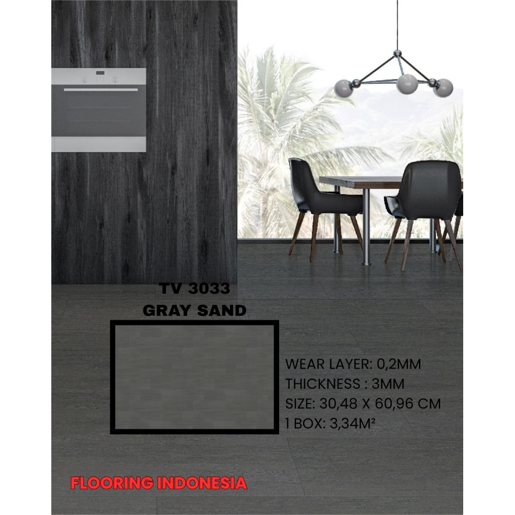 vinyl lantai TACO Stone series TV 3033 tebal 3mm/ Box