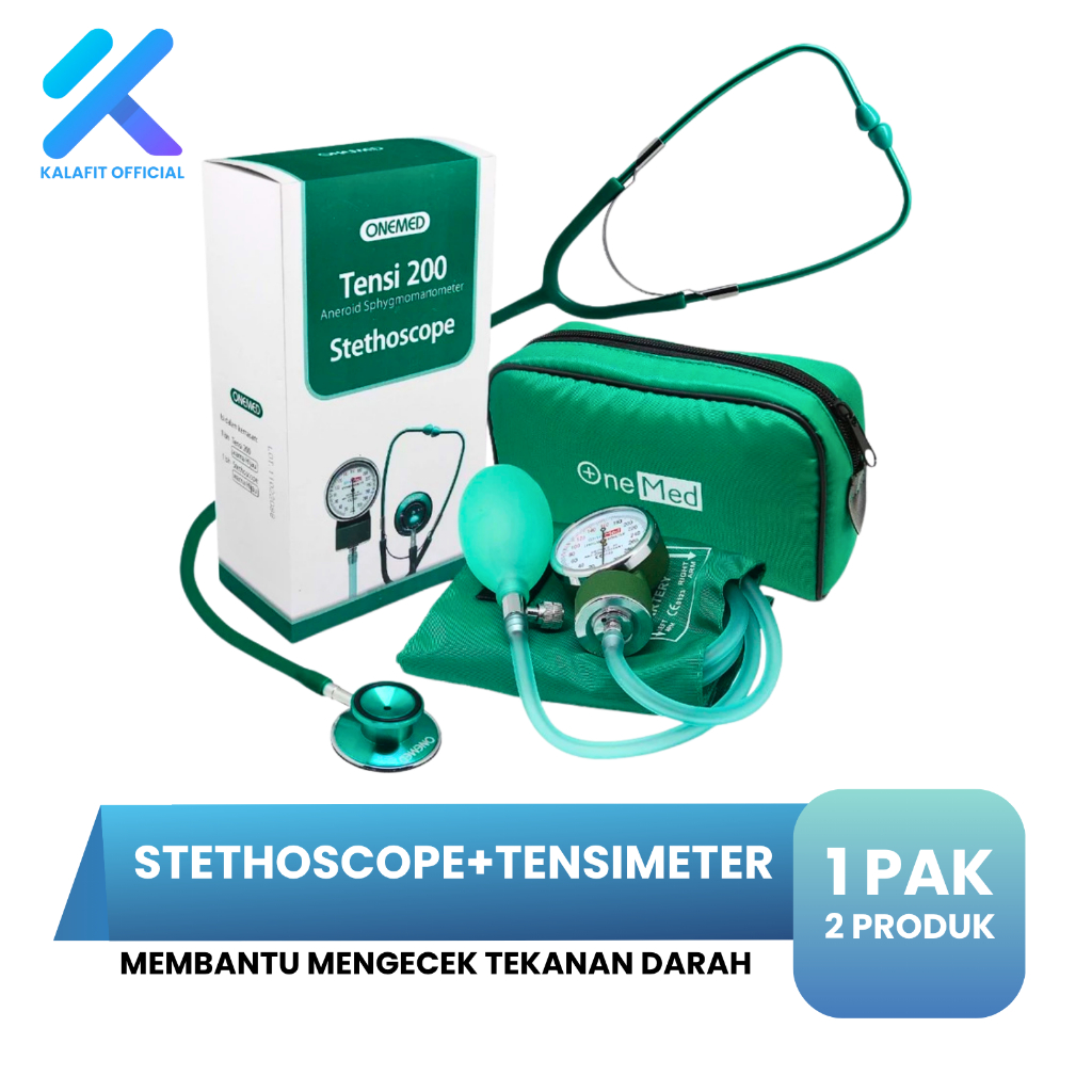 Onemed Tensimeter Aneroid 200 Alat Ukur Tekanan Darah & Stetoskop