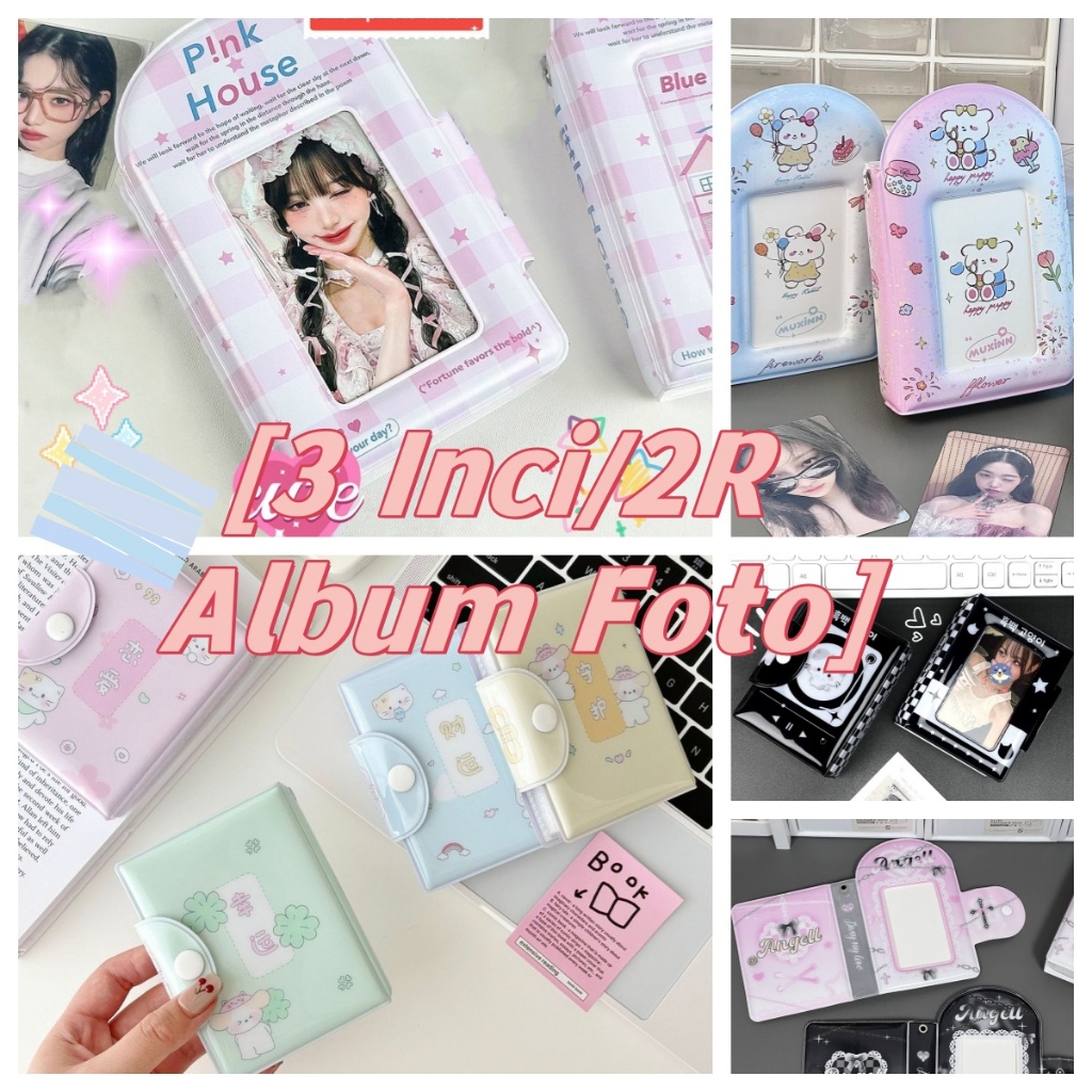 

【SALE】32/40 Kantong Album Foto Polaroid Kreatif 3 Inci/2R Tempat Photocard Binder Buku Kpop LOMO Lucu Kartu Portabel Idola Collect Book
