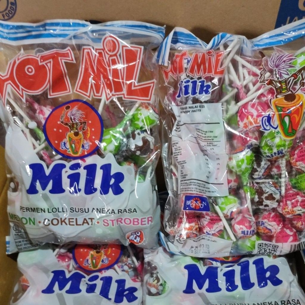 

Permen Hot Milk Refil✓ 500gr (50 pcs @6gr)