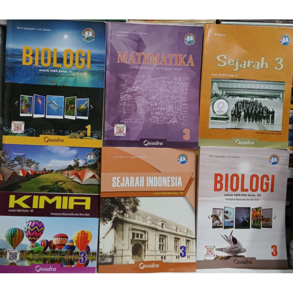BUKU PAKET BIOLOGI, KIMIA, SEJARAH, MATEMATIKA DAN SEJARAH INDONESIA UNTUK SMA KELAS 10, 11, 12 KURI