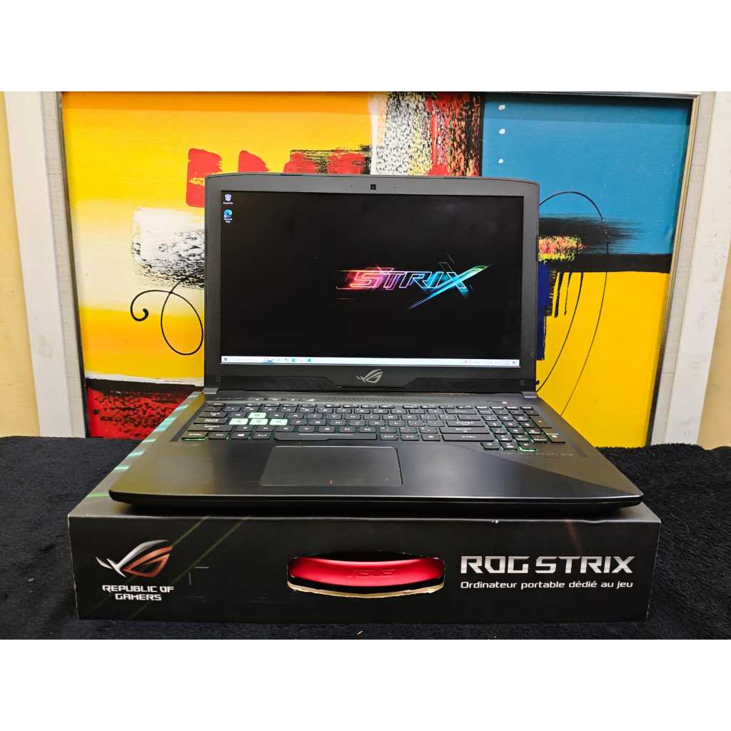 Laptop Gaming Asus ROG Strix Core i7 Fullset Mulus
