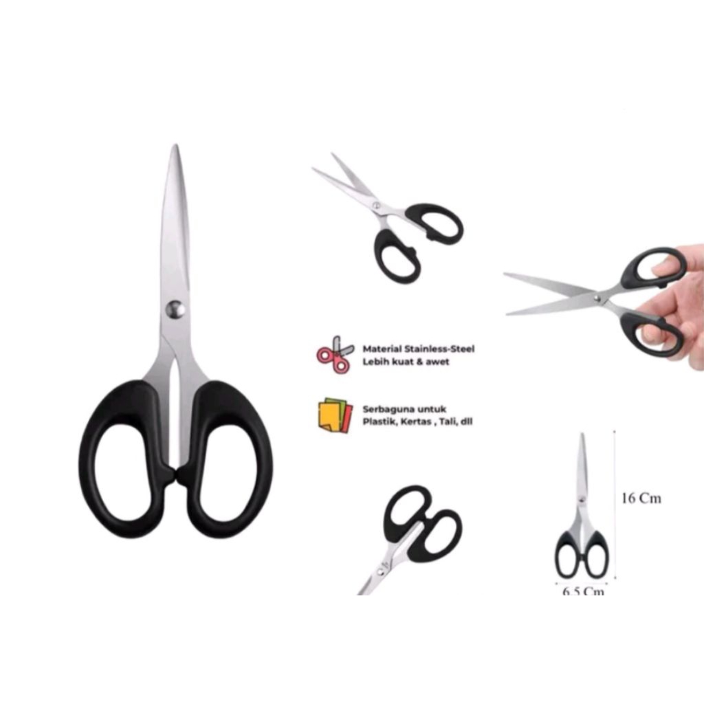 

Gunting Kertas Sedang ( Size M ) Sissors Paper Stainless Steel Tajam