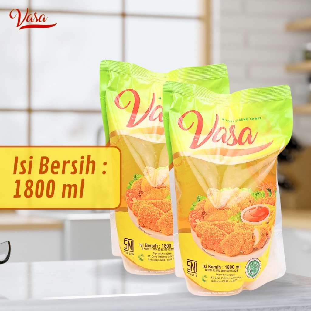 

VASA Minyak goreng kemasan Refill 1,8L - bundling 2 PCS