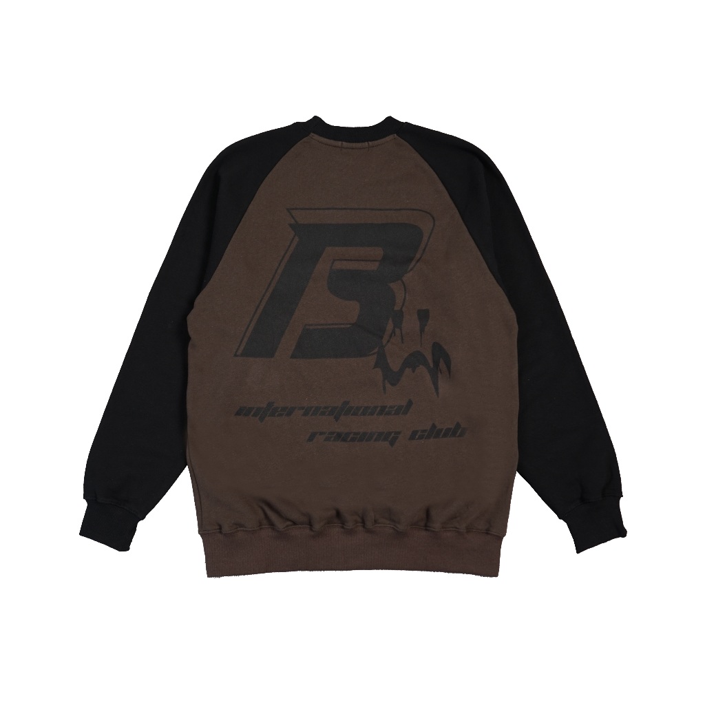 Branche Oversize Crewneck Racing Raglan Brown