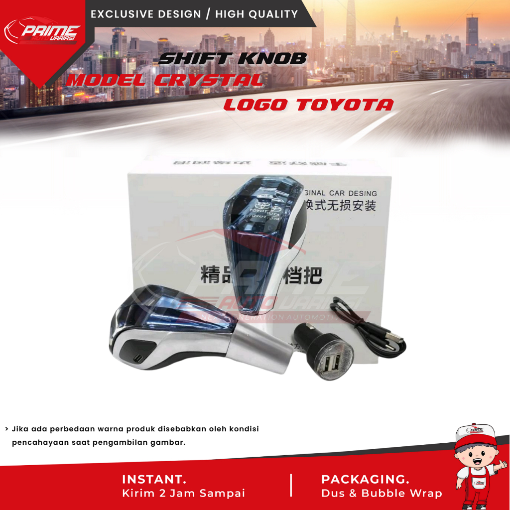 Shift Knob Crystal RGB Toyota Shift Knob Tuas Gigi Kristal Lampu RGB Toyota Shift Knob Crystal LED