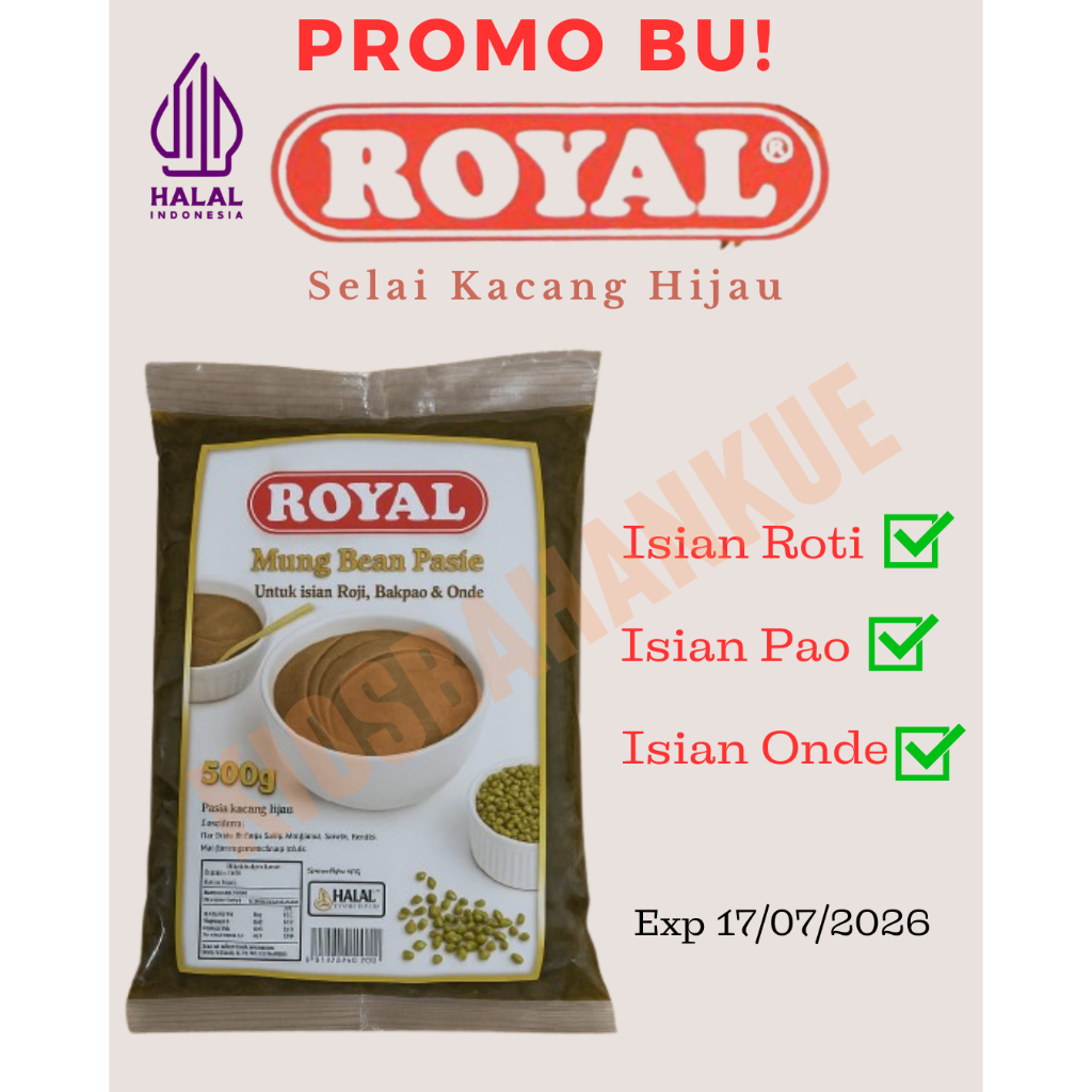 

PROMO BU SELAI ROYAL KACANG HIJAU 500GRAM