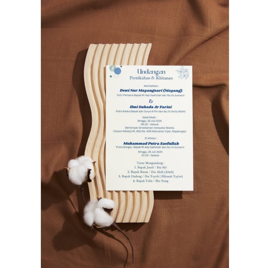 Undangan Khitanan Unik kekinian minimalis isi 50pcs Terbaru