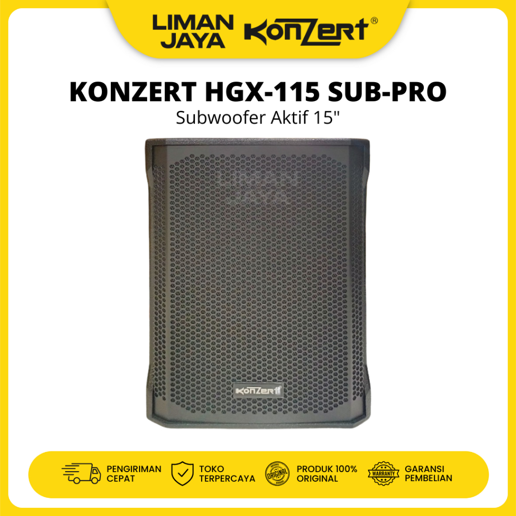 Konzert HGX-115 SUB Active Subwoofer Aktif 15" Sub 15 Inch HGX115SUB Sound System