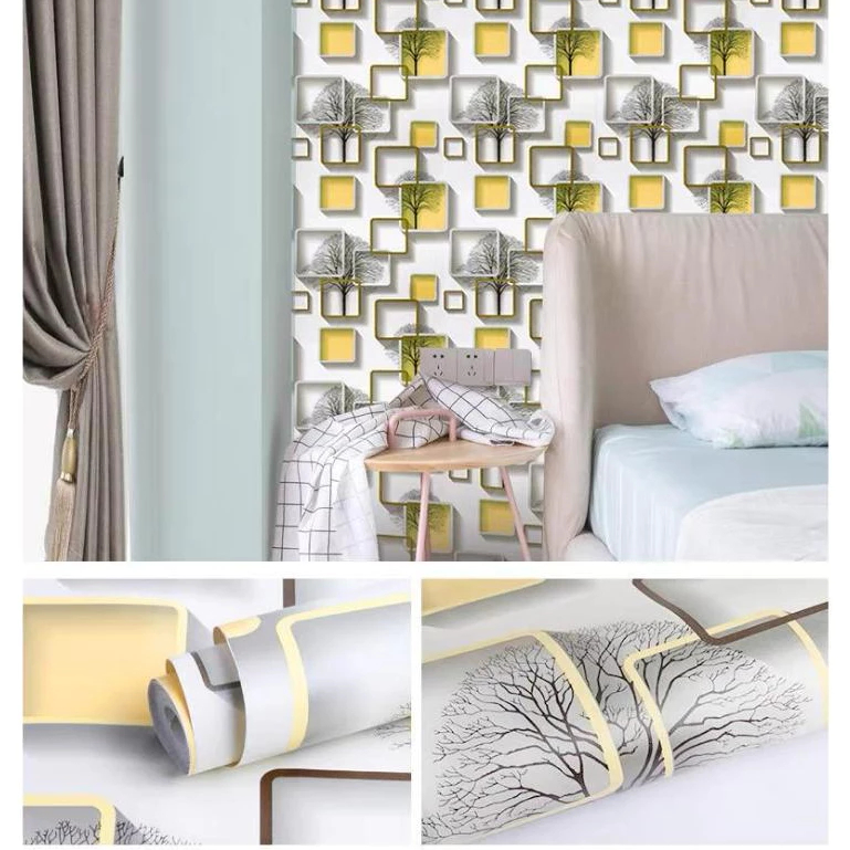 Wallpaper Dinding Kotak Kuning Wallpaper Stiker Terbaru Tebal