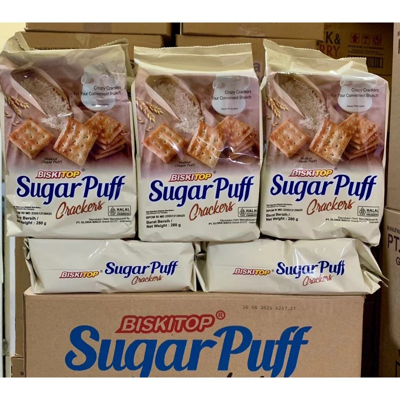 

Sugar puff biskitop 280gr 1 karton isi 12 pcs