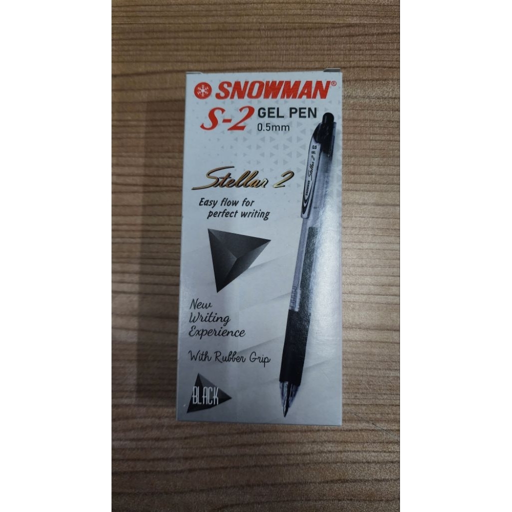 

Pulpen Gel Snowman S-2 Tinta hitam - 1 box