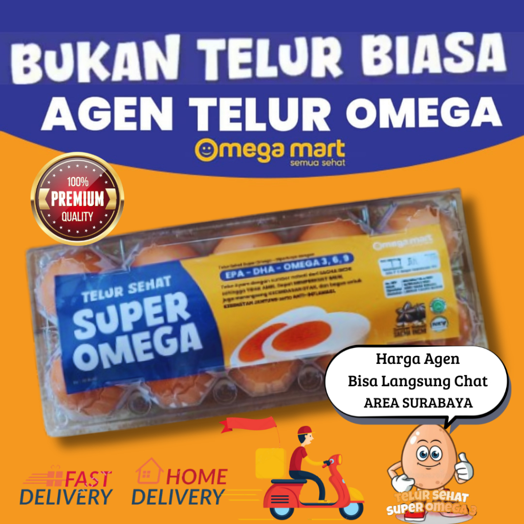 

(KIRIM INSTANT) TELUR OMEGA 3 SUPER 10 BUTIR PREMIUM