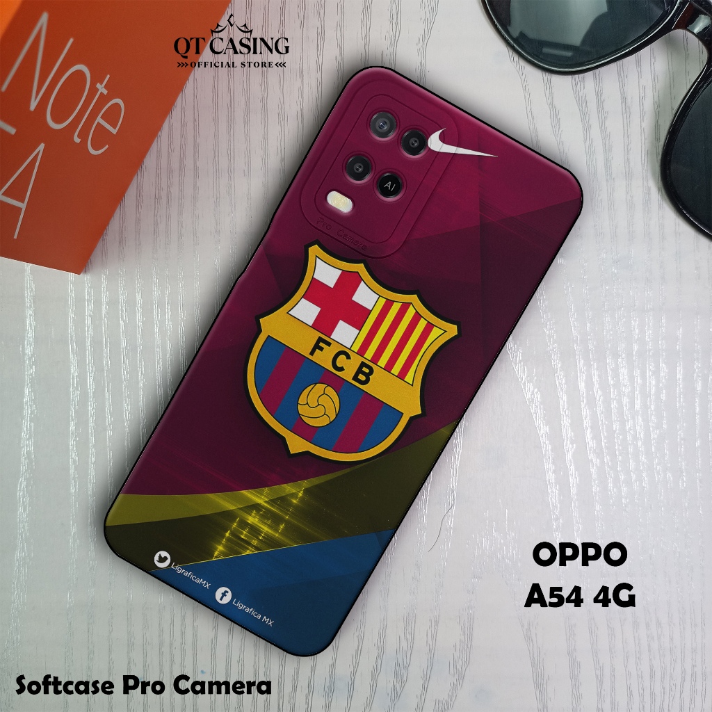Case For Oppo A54 4G – Casing Motif Barca Bola– Softcase Pro Camera Oppo A54 4G – Silikon Clear Case