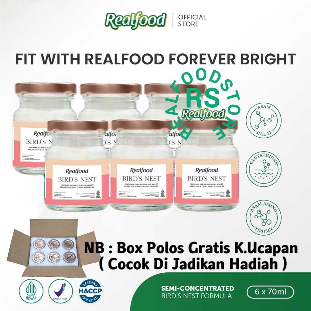 

Realfood Forever Bright 6 Botol Box Polos ( Minuman Sarang Burung Walet ) RS