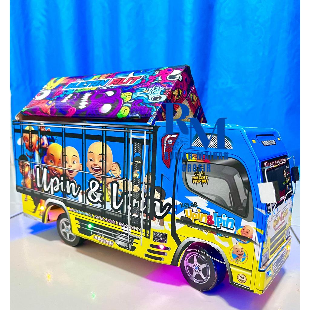 MAINAN TRUK MINIATUR TRUK OLENG FREE LAMPU LED DAN TERPAL