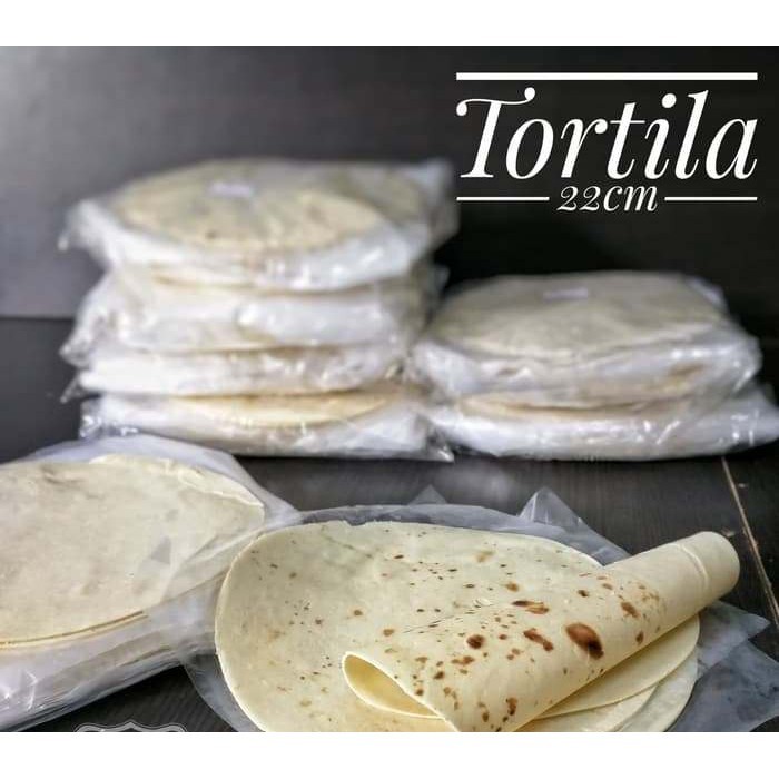 

Tortila Kulit Kebab 23cm (isi 20pcs) Cemilan Frozen Tortilla Kebab Wrap