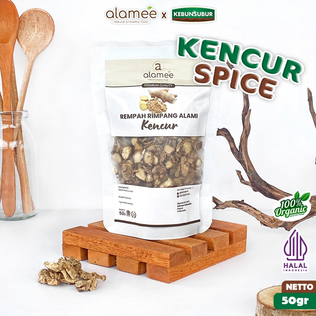

ALAMEE Kencur Kering Dried Spice Galangal Rempah Rimpang Organik 50gr Kebunsubur Kebunsubur