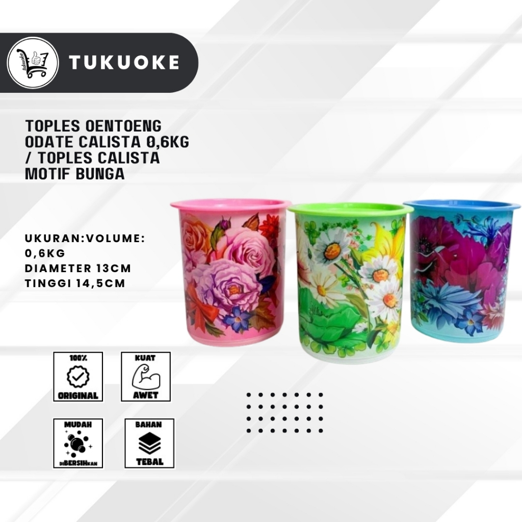 TOPLES OENTOENG ODATE CALISTA 0,6KG / TOPLES CALISTA MOTIF BUNGA REAL PICTURE