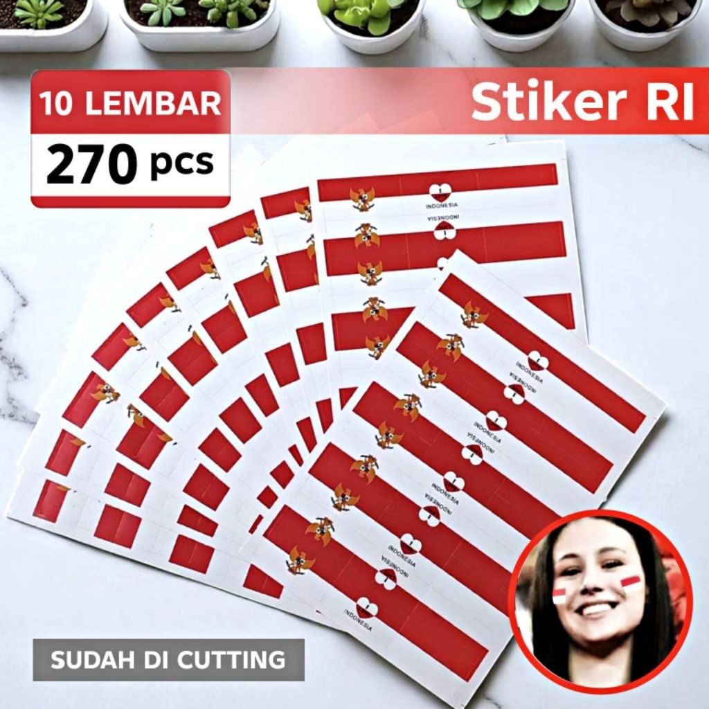 STIKER PIPI BENDERA MERAH PUTIH MURAH BANGEEET - STIKER PIPI MERAH PUTIH
