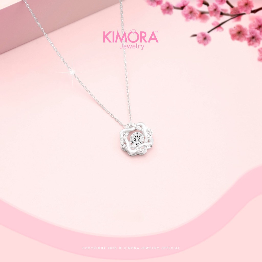 Kimora - Kalung Wanita Silver925 Dancing Stone Arabela Gold Plated 18k Kls107