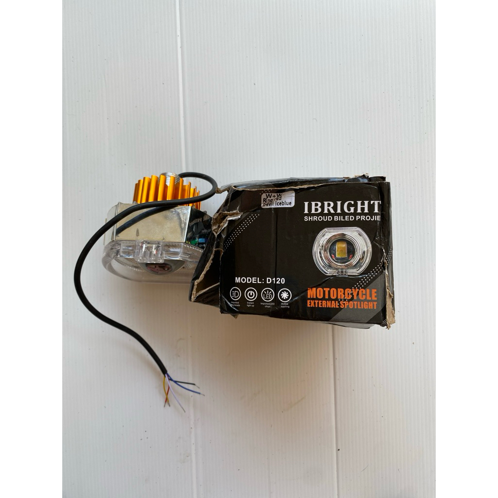 (SPARE PART) BRIGHT Shroud Biled Projie - Motorcycle External Spotlight (D120) Sale Murahhhh