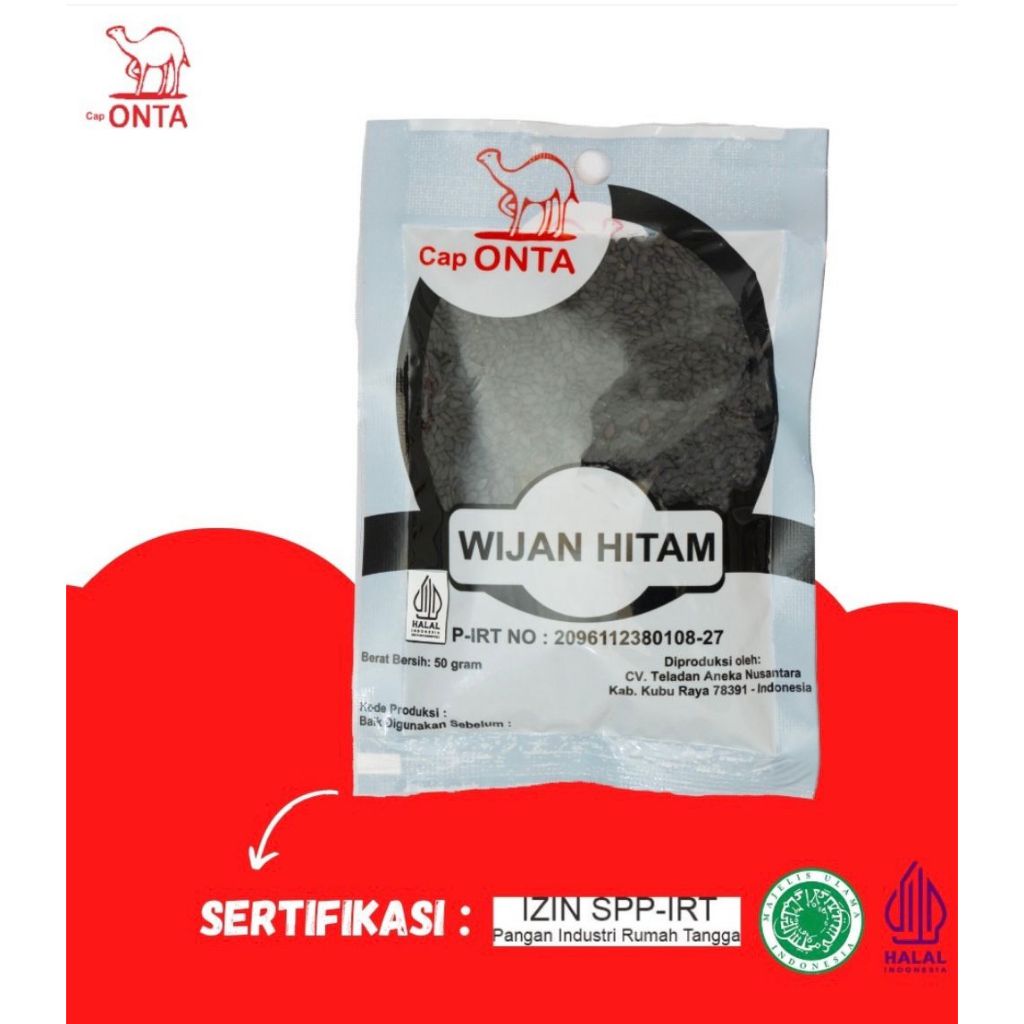 

Biji Wijen Hitam 50 Gram// WIJEN HITAM CAP ONTA 50 GRAM