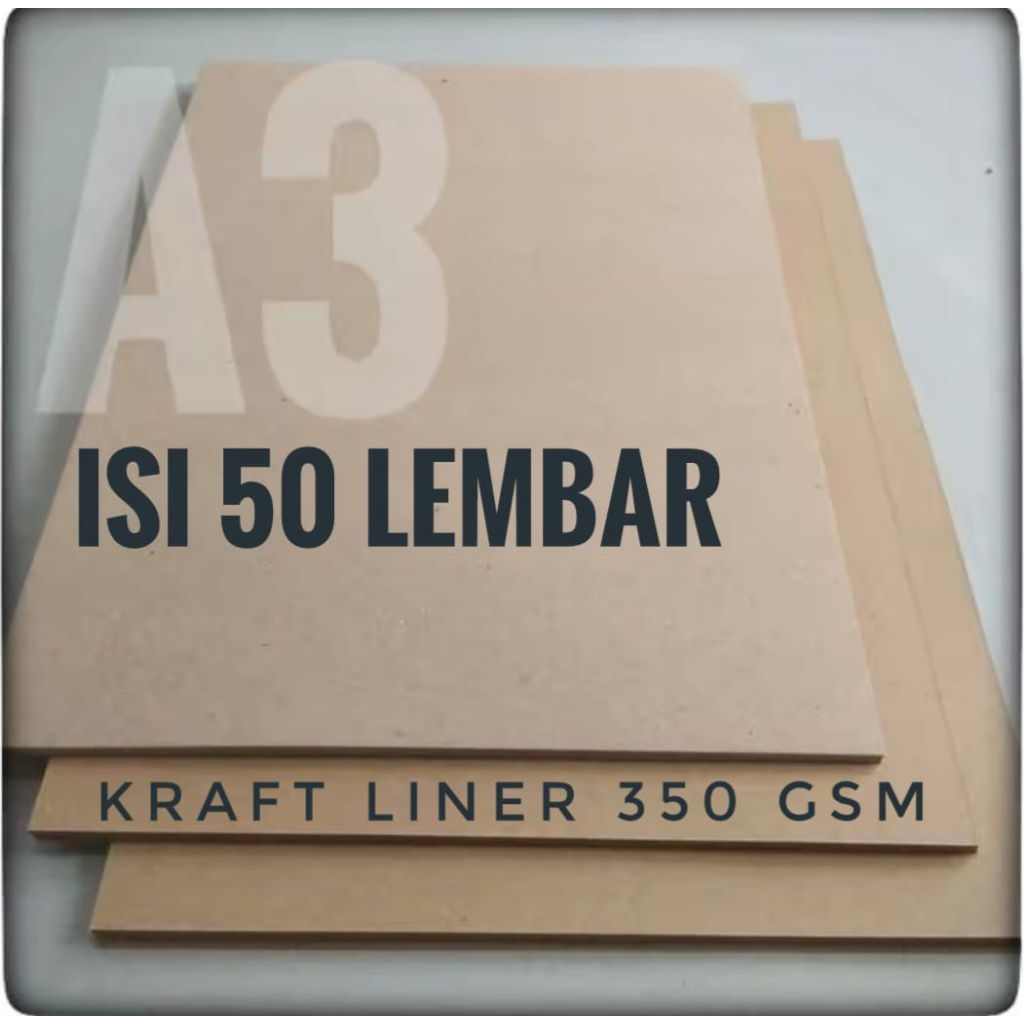 

1 Pack Kertas Samson / Kertas Coklat / Kertas Kraft Liner 350 ukuran A3 29,7 cm x 42 cm ( isi 50 lembar )