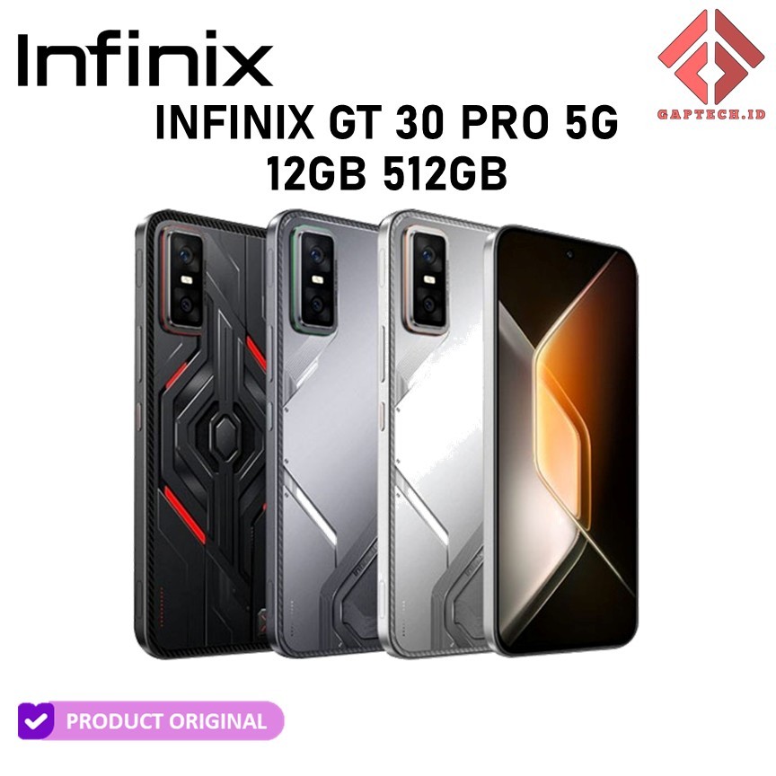 HANDPHONE INFINIX GT 30 PRO 5G 12GB 512GB BLADE WHITE / SHADOW ASH