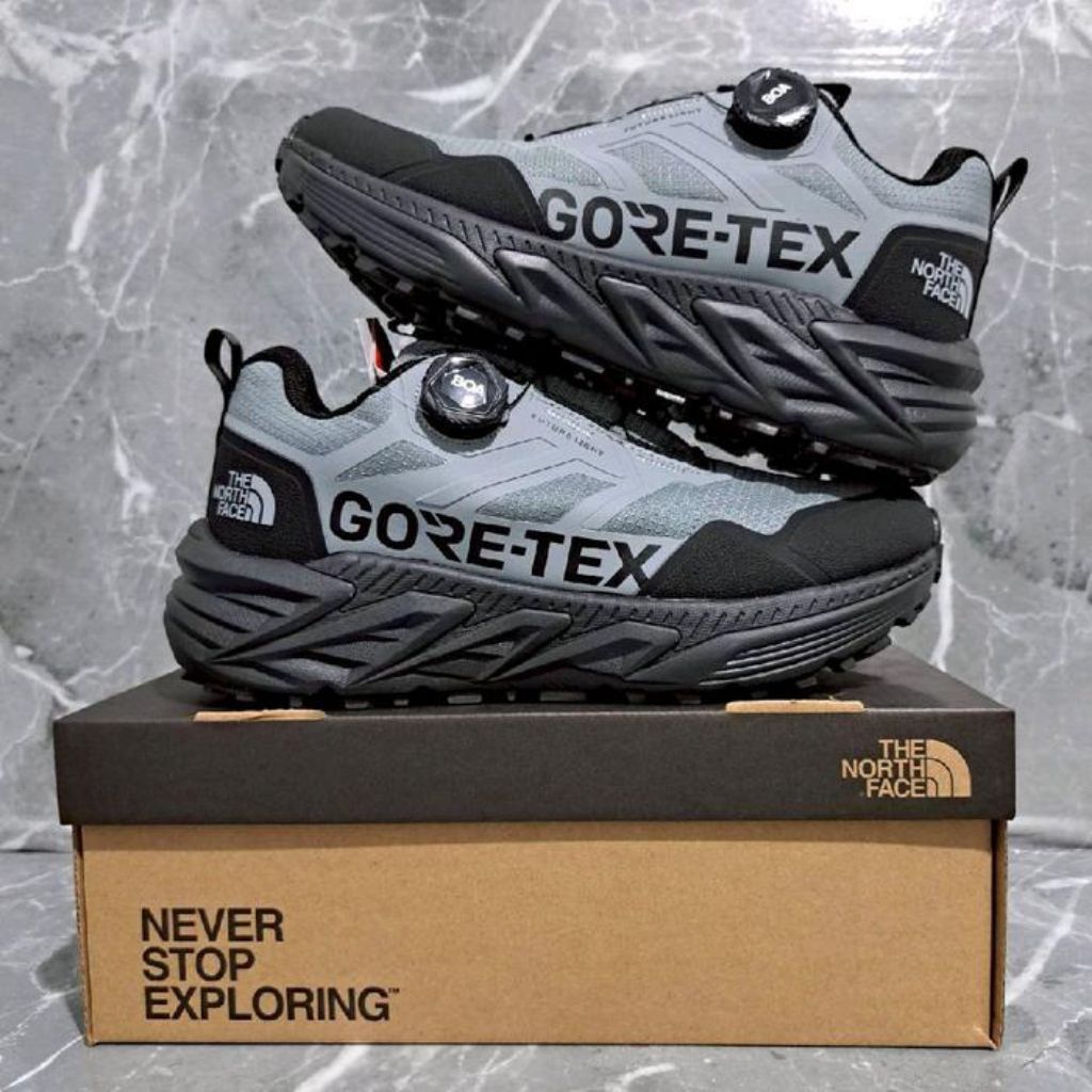 Sepatu Hiking TNF BOA Goretex Grey/Black Outdoor