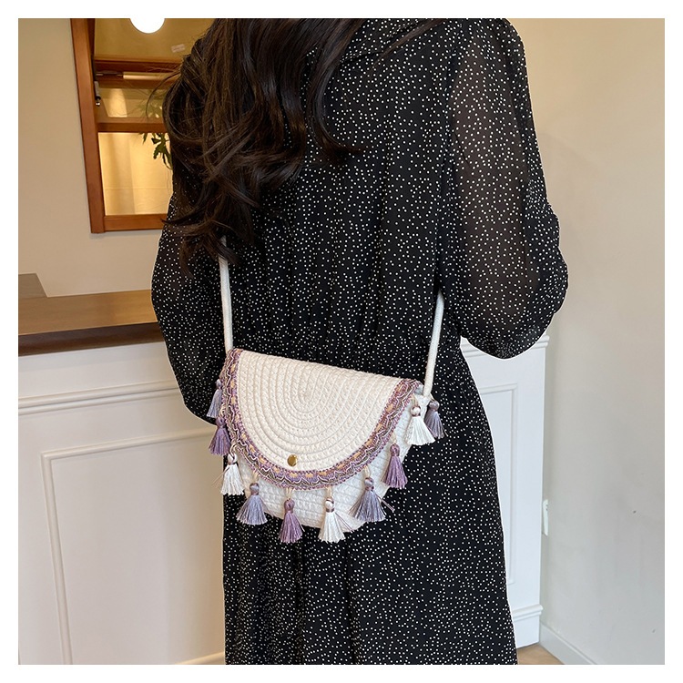 DROZENB TAS SELEMPANG RAJUT SLINGBAG 2697 Tas Bahu Wanita Tas Wanita Import Tas Selempang Rajut Prem