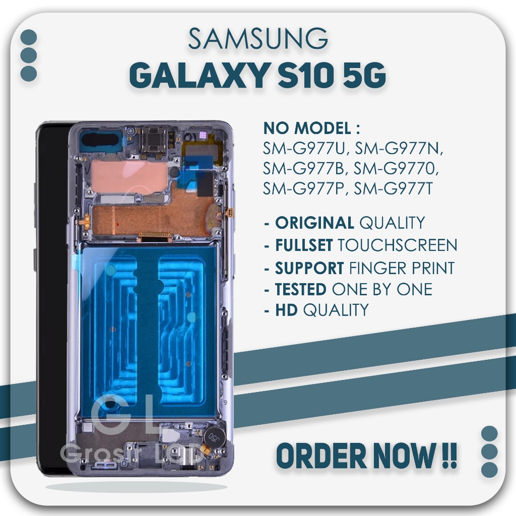 Grosir LCD Samsung S10 5G / G977 - Include Frame Fullset Touch Screen