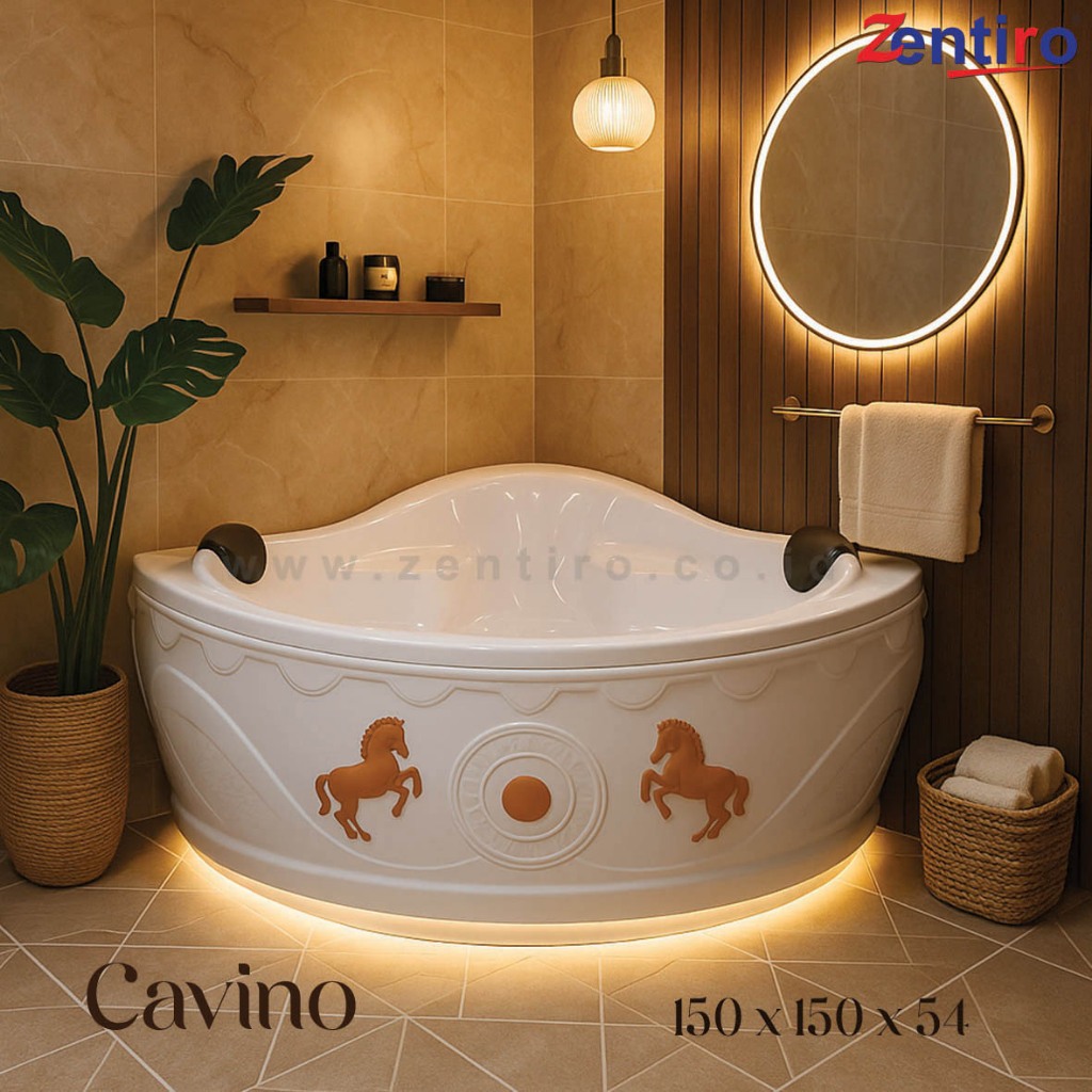 ZENTIRO Bathtub Sudut Cavino | Bathtub Corner Marble