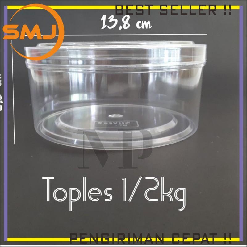 Toples Kue Kering Bulat Plastik Tebal 500gr